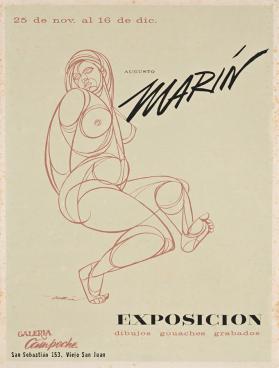 Augusto Marín: Exposición dibujos, gouaches, grabados