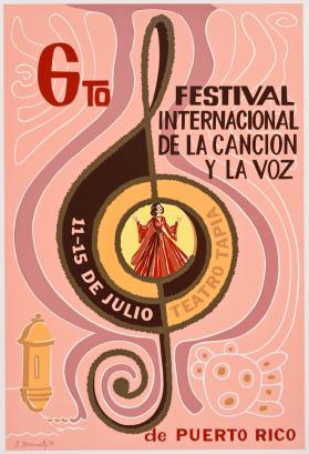 6to. Festival Internacional de la canción y la voz de Puerto Rico