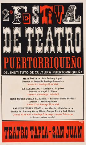 2do. Festival de Teatro Puertorriqueño