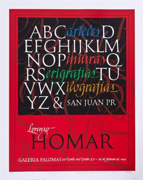 Lorenzo Homar, Carteles, Pinturas, Serigrafías, Xilografías