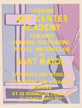 Opening Art Center Academy teaching drawing-oil painting/ pastel-watercolor by Bart Mayol
