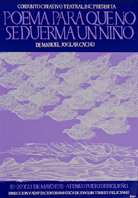 Poema para que no se duerma un niño, de Manuel Joglar Cacho