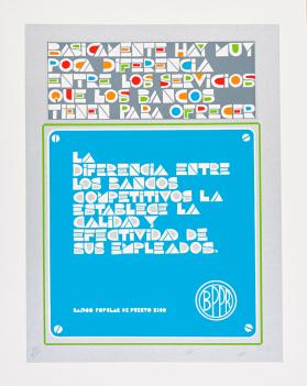 La diferencia entre los bancos competitivos la establece la calidad y efectividad de sus empleados.