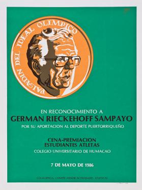 En reconocimiento a Germán Rieckehoff Sampayo por su aportación al deporte puertorriqueño