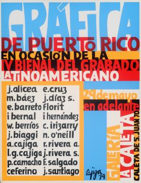 Gráfica de Puerto Rico en ocasión a la IV Bienal de Grabado Latinoamericano