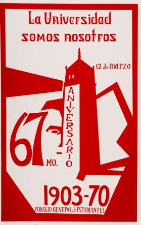 67mo. Aniversario 1903-70, Consejo General de Estudiantes