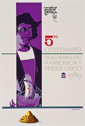 5to. Centenario del Descubrimiento de America y Puerto Rico 1989