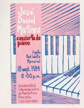 José Daniel Martínez, concierto de piano