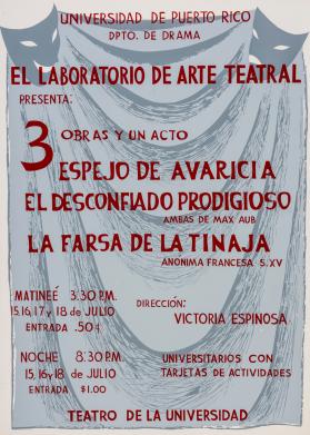 El laboratorio de Arte Teatral presenta: 3 Obras y un Acto