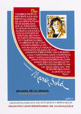 Semana de la Lengua, Homenaje a María Solá