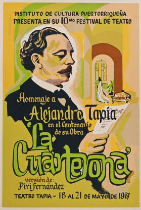 Homenaje a Alejandro Tapia en el centenario de su obra "La Cuarterona"