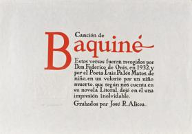 Portafolio Canción de Baquiné