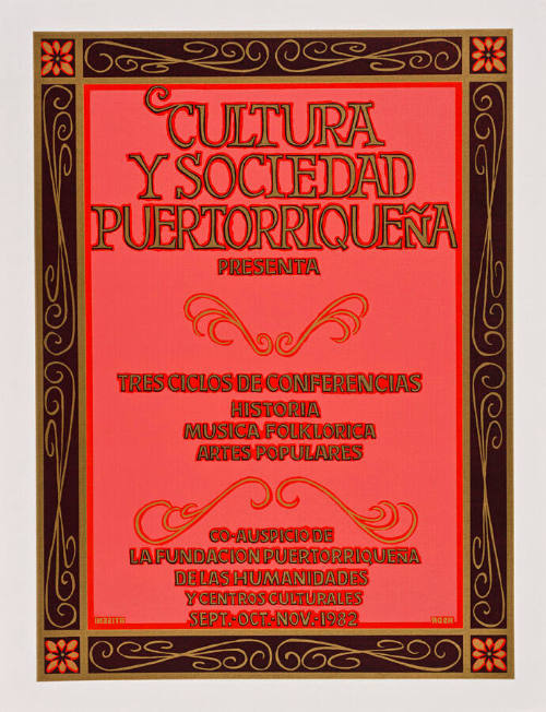 Cultura y Sociedad Puertorriqueña presenta, Tres ciclos de conferencias