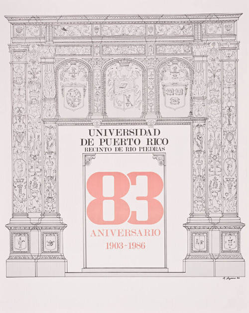 83 Aniversario 1903-1986, Universidad de Puerto Rico, Recinto de Río Piedras