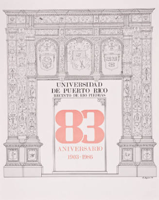 83 Aniversario 1903-1986, Universidad de Puerto Rico, Recinto de Río Piedras