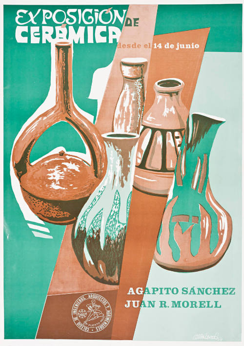 Exposición de cerámica, Agapito Sánchez , Juan R. Morell
