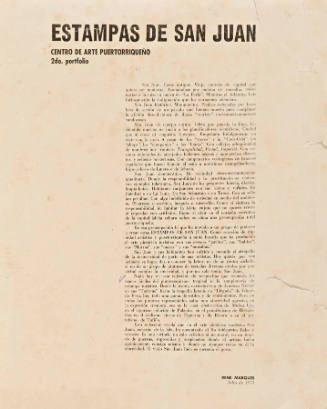 Portafolio Estampas de San Juan